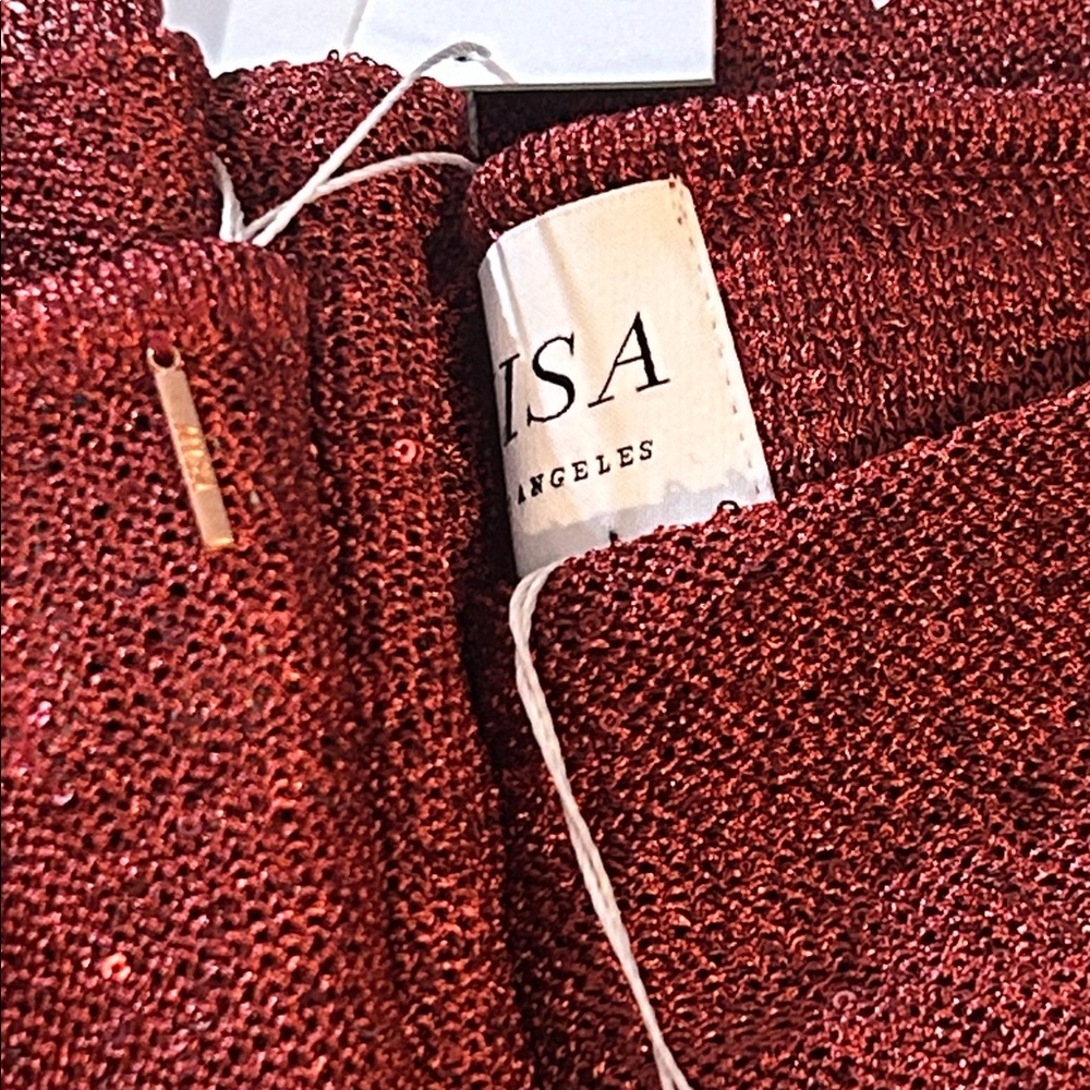 NWT MISA Los Angeles LISETTE DRESS* Knits In Crimson size large - Picture 8 of 15